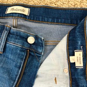 Madewell raw hem high waist jeans